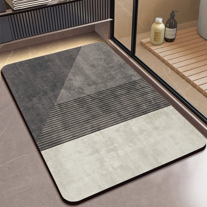 Geometric Pattern Soft Memory Foam Bath Mat Stornfield