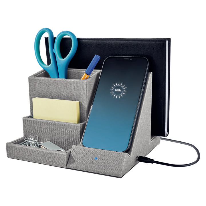 Multifunctional desk organizer with USB charging port Stornfield