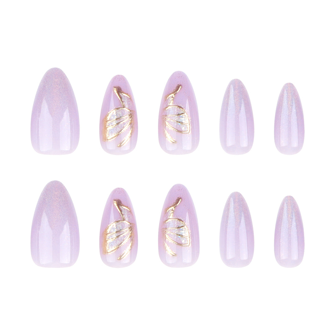 Glamorous artificial nails with rhinestone and glitter decorations Stornfield