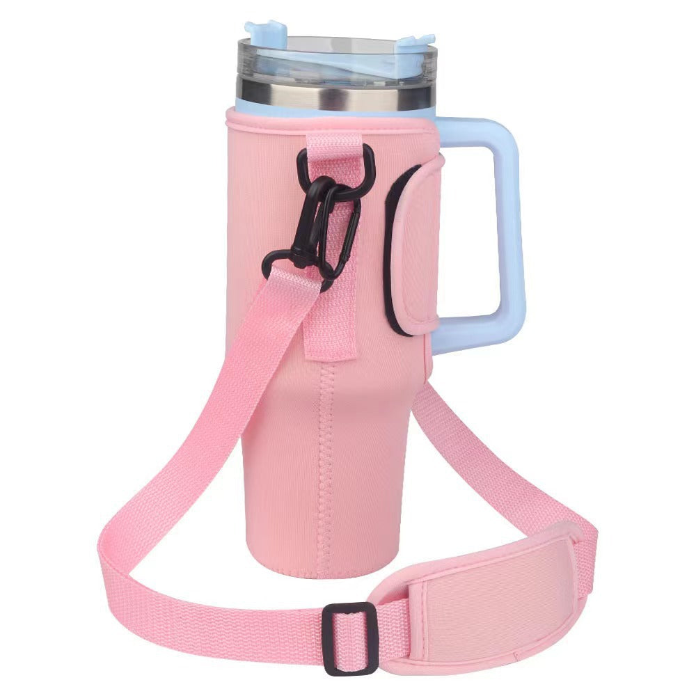 Ladies trendy and sparkling drinking bottle with shoulder bag Stornfield