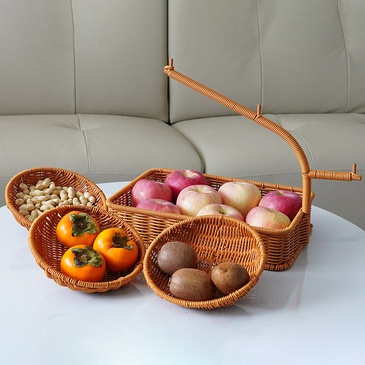 Two-Tiered Woven Fruit Display Stand Stornfield