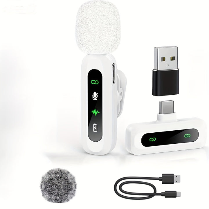 Wireless Lavalier Microphone with High-Sensitivity Audio Recording Stornfield