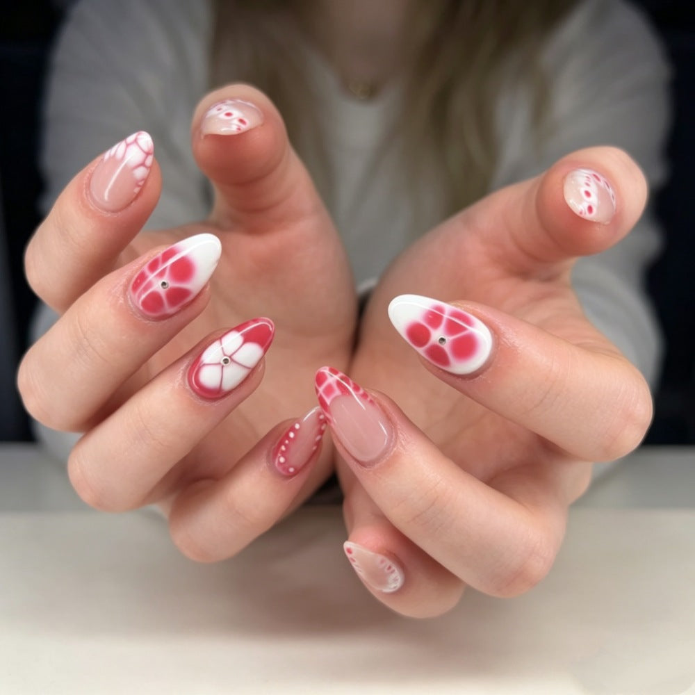 Creative Press-On Nail Art Set with Abstract Patterns Stornfield