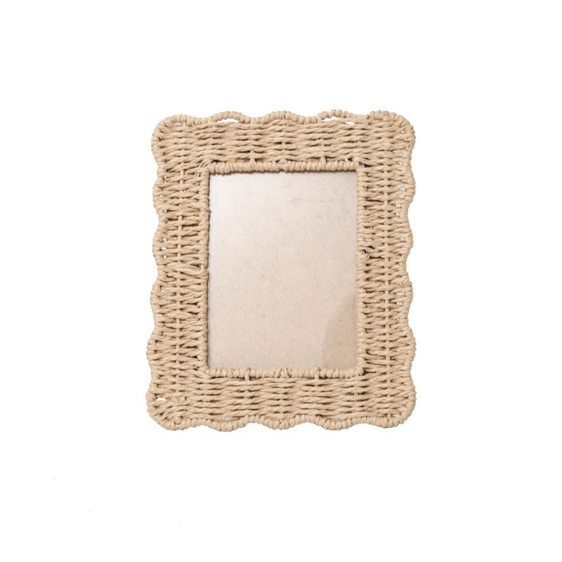 Playful picture frame in rattan style Stornfield