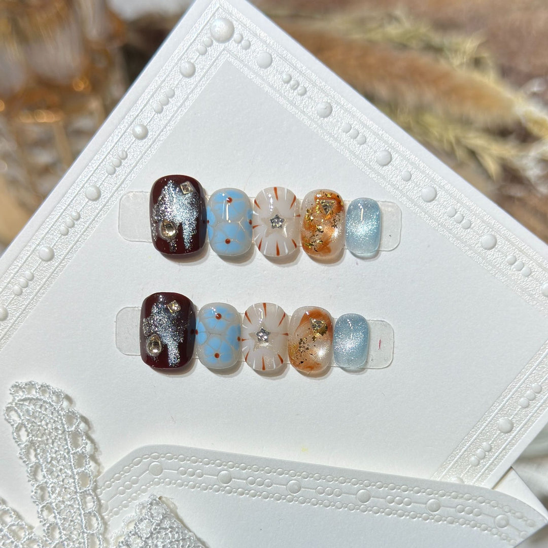 Stylish Glitter Press-On Nail Set Stornfield