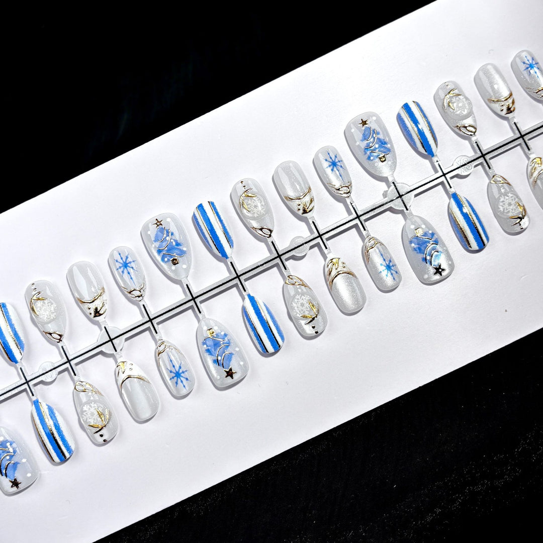 Chic Decorative Press-On Nail Art Set
