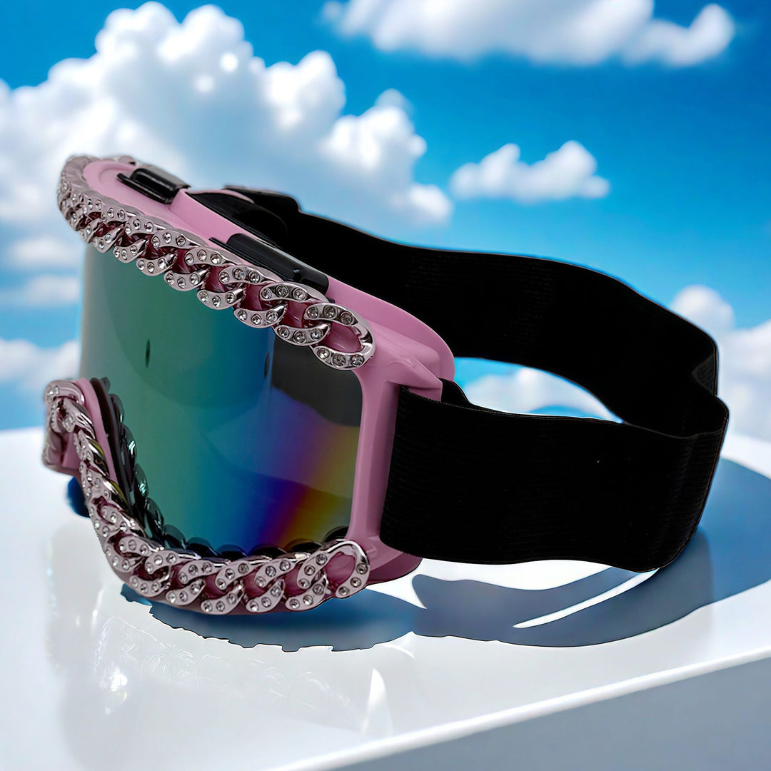 Women's ski goggles with glamorous rhinestone frame Stornfield