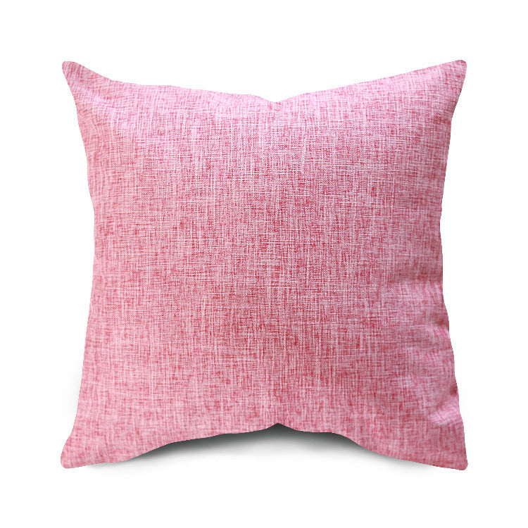 Square Textured Linen-Blend Accent Cushion Cover with Removable Insert Sleeve