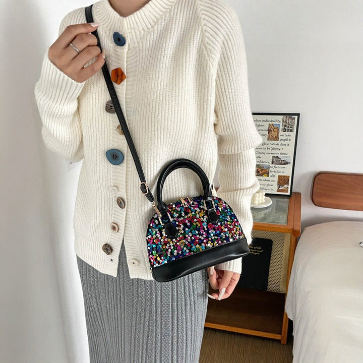 Sequin-Embellished Handbag