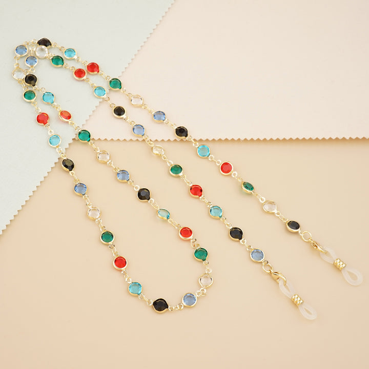 Gemstone-Accented Eyewear Chain Stornfield