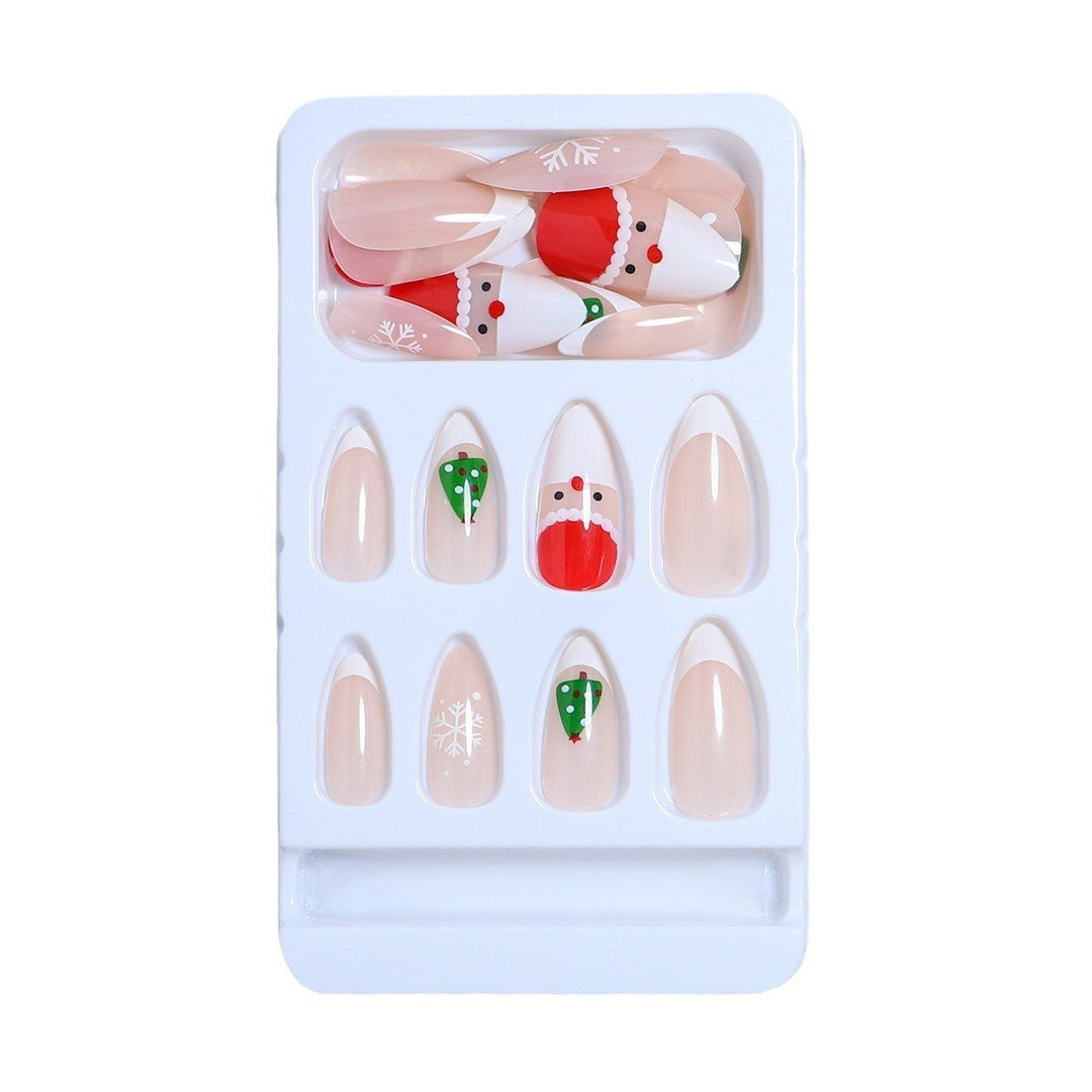 Premium Glossy Glittering Almond-Shaped Press-On Nails Stornfield