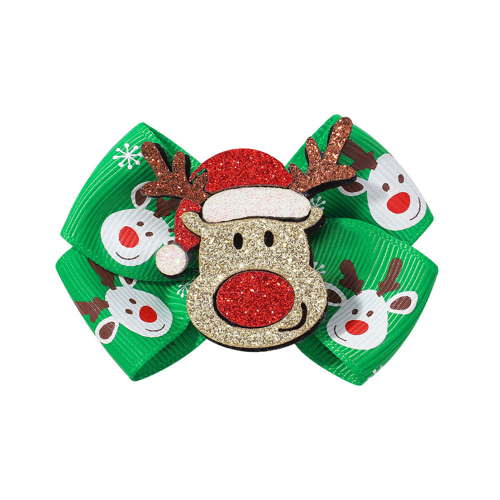 Festive Holiday Hair Bow Clip Stornfield