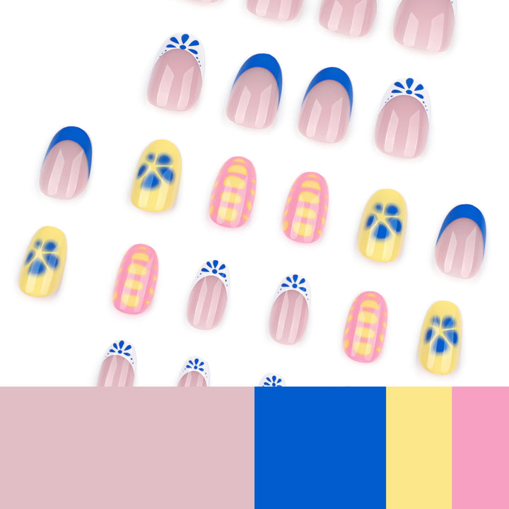 Artificial nail art with colorful summer design Stornfield