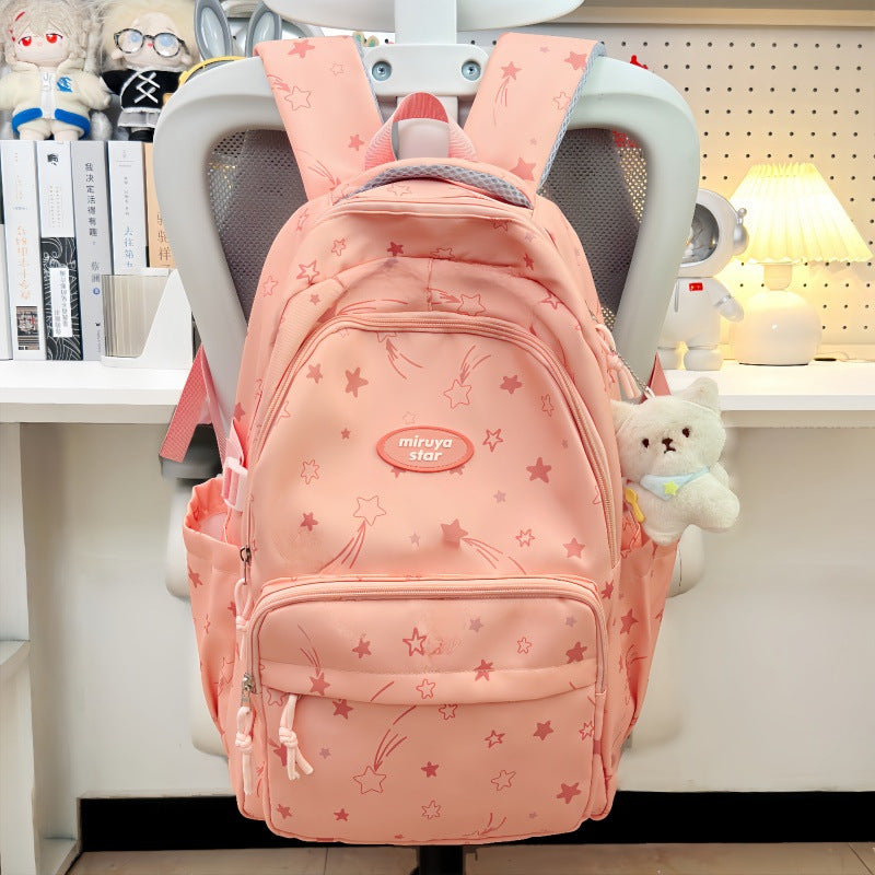 Casual Star-Patterned Backpack