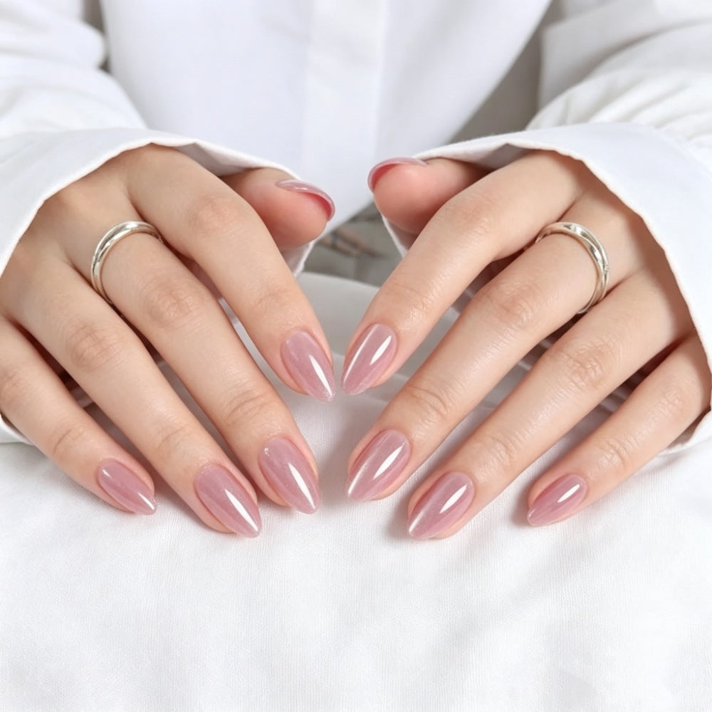 Glossy Almond-Shaped Press-On Nails Stornfield