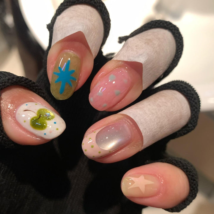 Creative Nail Art with Colorful and Playful Design Stornfield