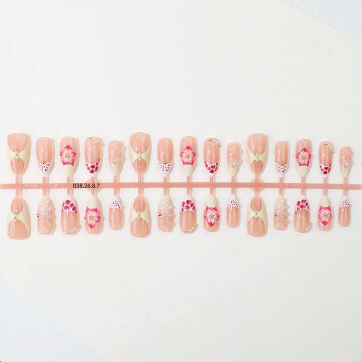 Floral Design Premium Press-On Nail Tips Stornfield