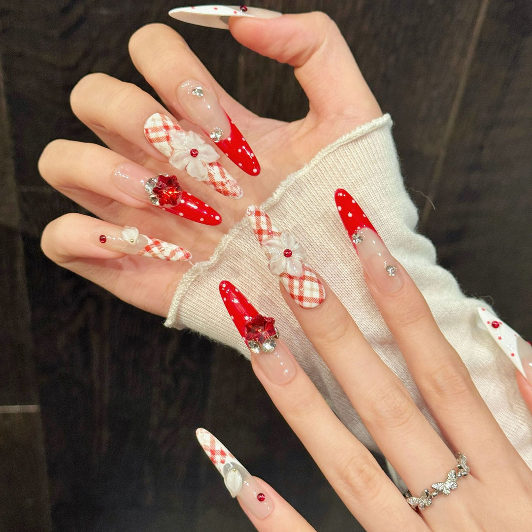 Decorative Artistic Press-On Nail Set  1791773892