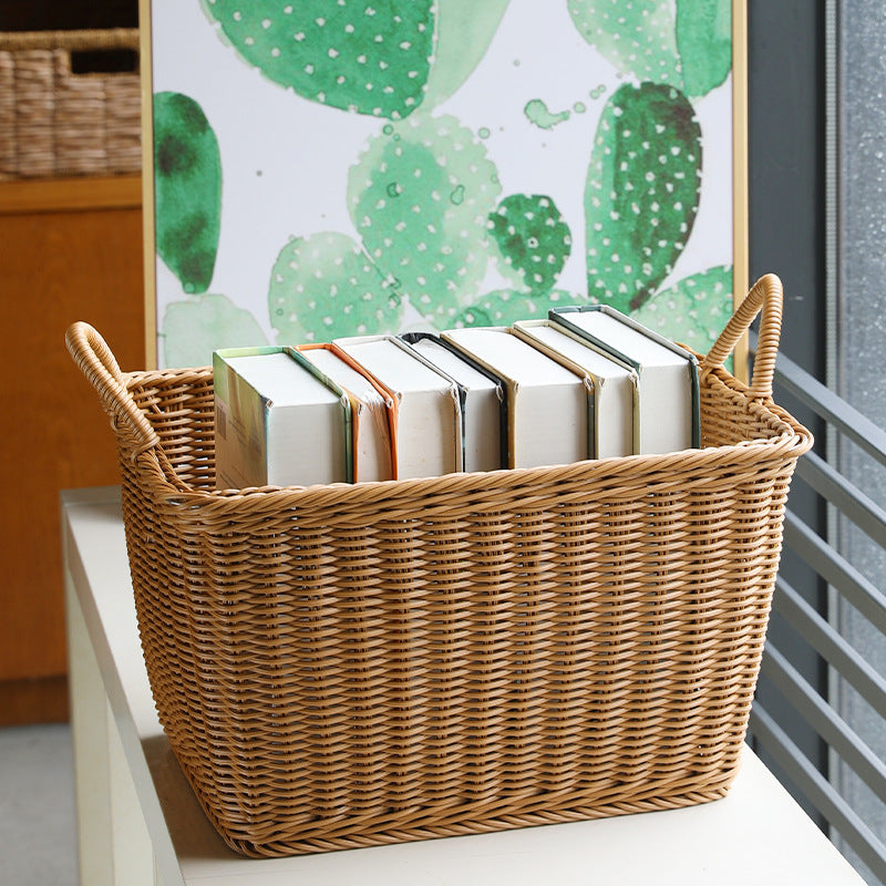 Unisex Spacious Storage Basket made of Woven Rattan Stornfield