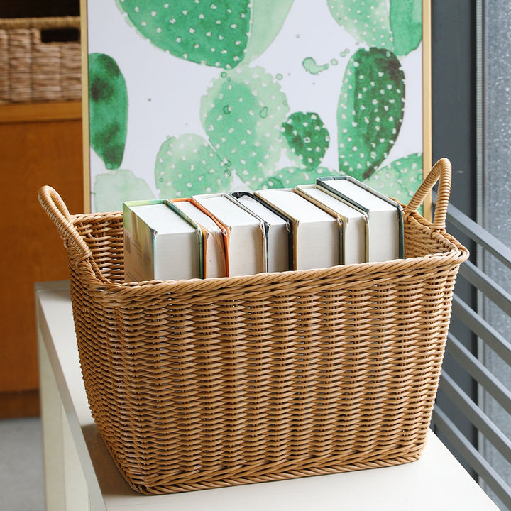 Unisex Spacious Storage Basket made of Woven Rattan Stornfield