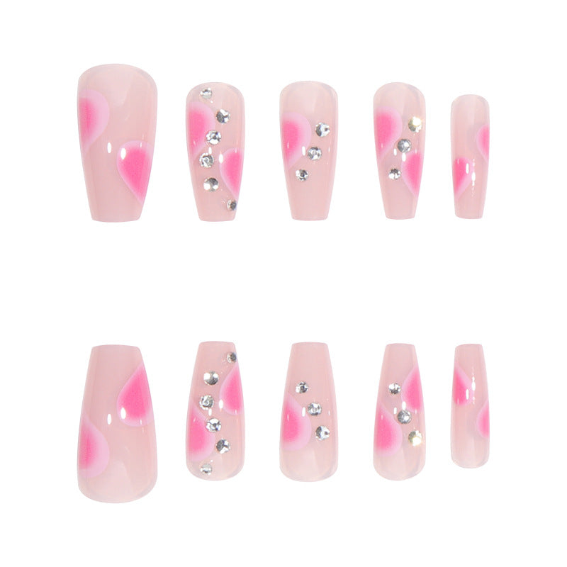 Elegant Stiletto Press-On Nails with Gem Accents Stornfield