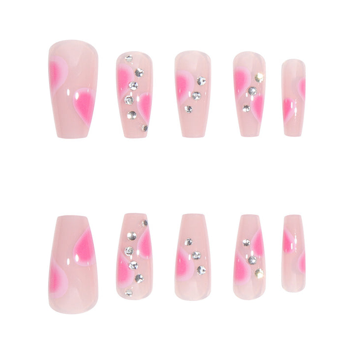 Elegant Stiletto Press-On Nails with Gem Accents Stornfield