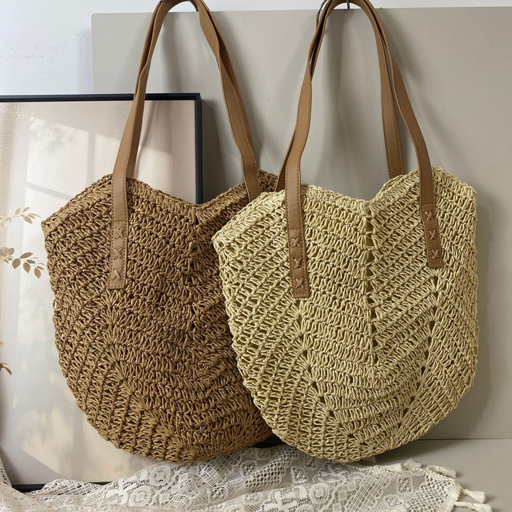 Handcrafted basket bag with unique circular pattern Stornfield
