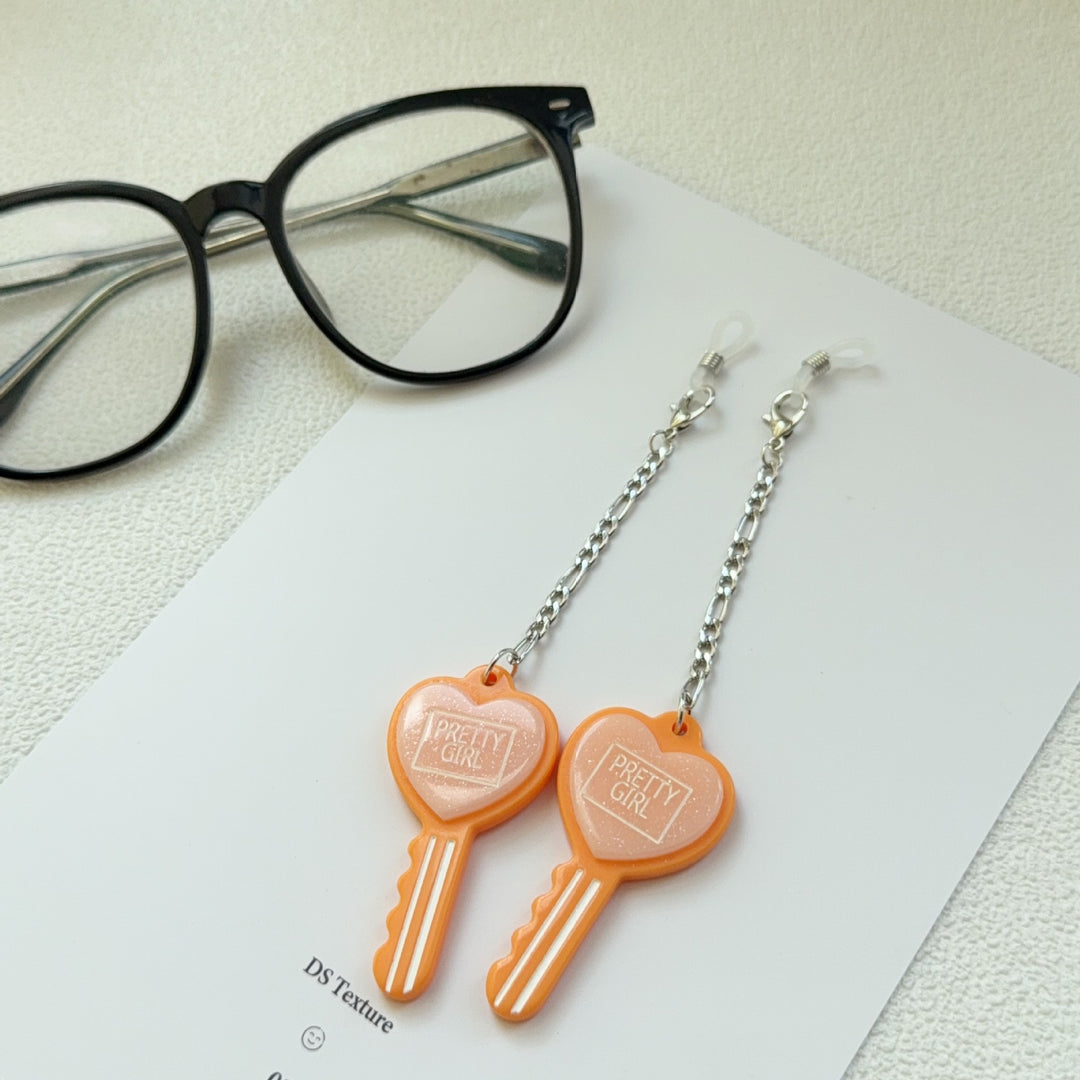 Heart-Shaped Key Dangle Earrings Stornfield