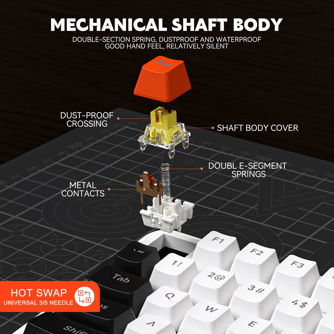 Compact RGB Mechanical Keyboard with Programmable Backlighting Stornfield