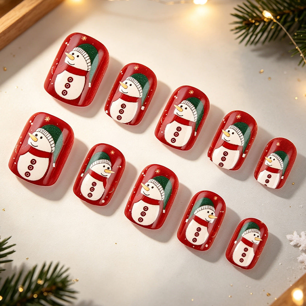 Holiday-Themed Snowman Nail Art Stornfield