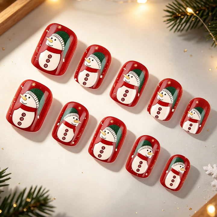 Holiday-Themed Snowman Nail Art Stornfield