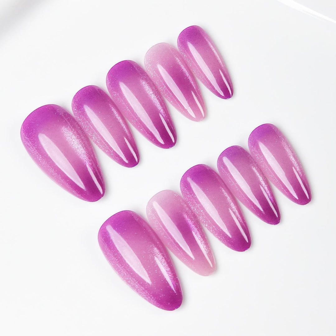 Stiletto Shaped Press-On Nail Set with Ombre Finish