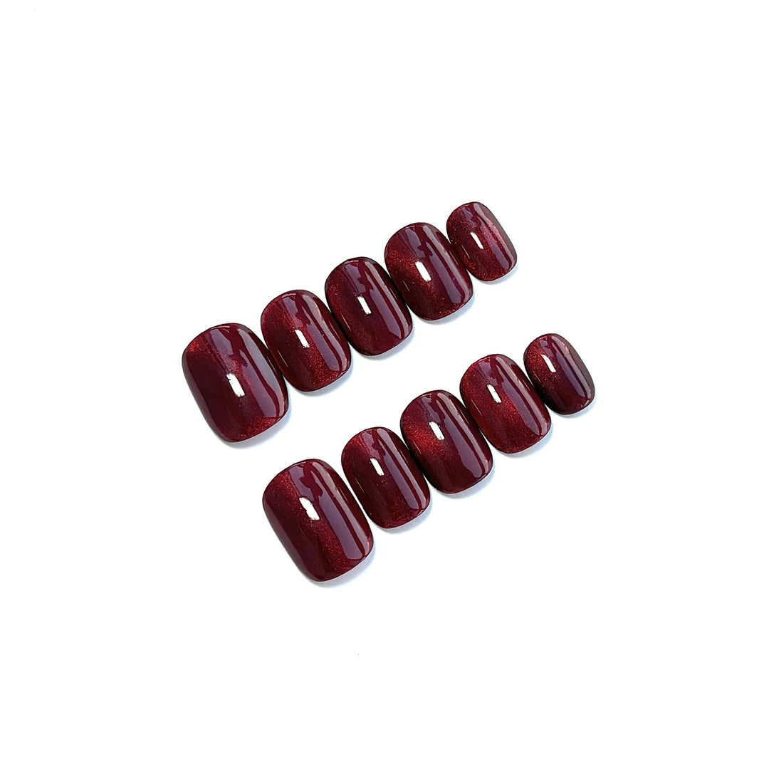 Glossy Almond-Shaped Press-On Nails