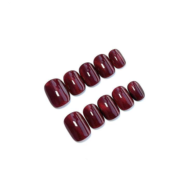 Glossy Almond-Shaped Press-On Nails