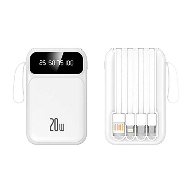 Powerbank with integrated cables and LED display Stornfield
