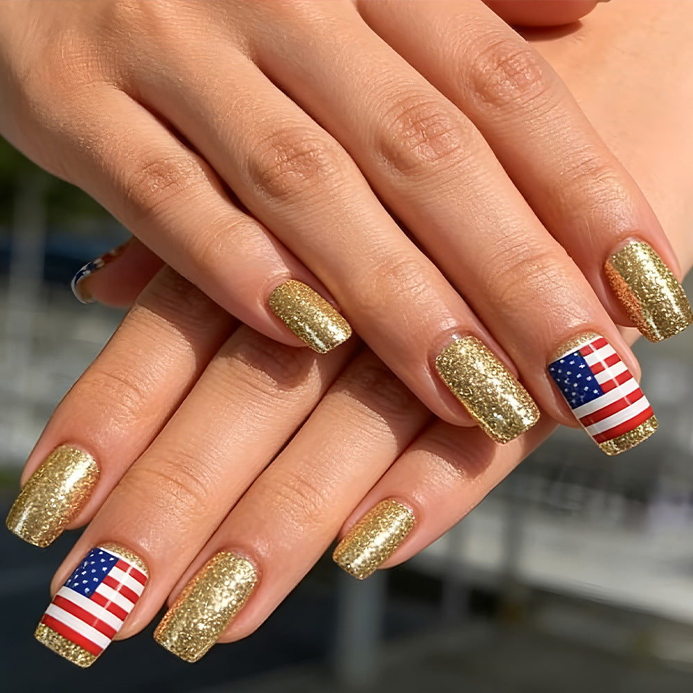 Sparkling Patriotic Nail Art Stornfield