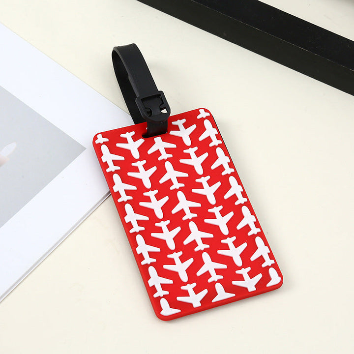 silicone travel luggage tag world map airplane design with adjustable strap Stornfield