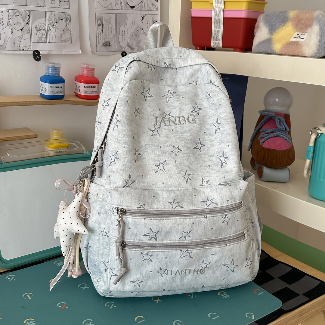 Star-Patterned School Backpack Stornfield
