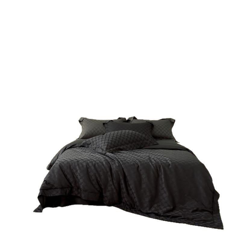Luxury Jacquard Geometric Duvet Cover Set