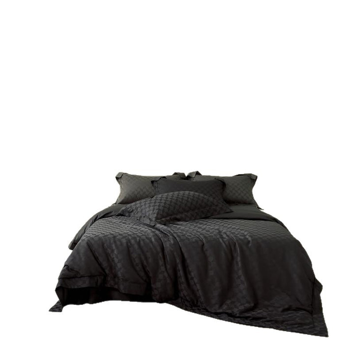 Luxury Jacquard Geometric Duvet Cover Set