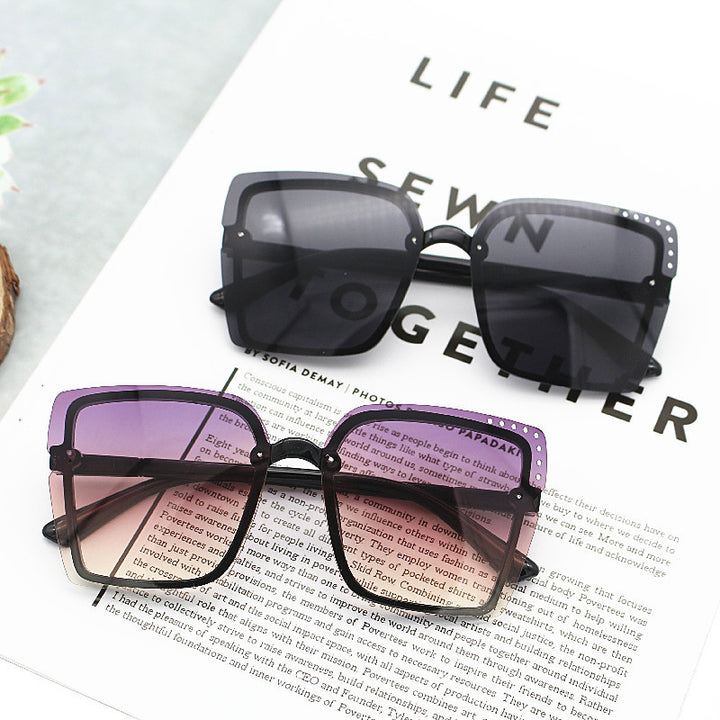Ladies Square Sunglasses with Sparkling Frame Accents Stornfield