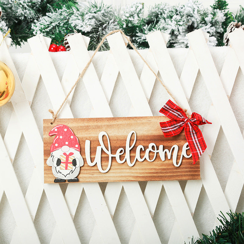 Welcome sign made of wood Stornfield