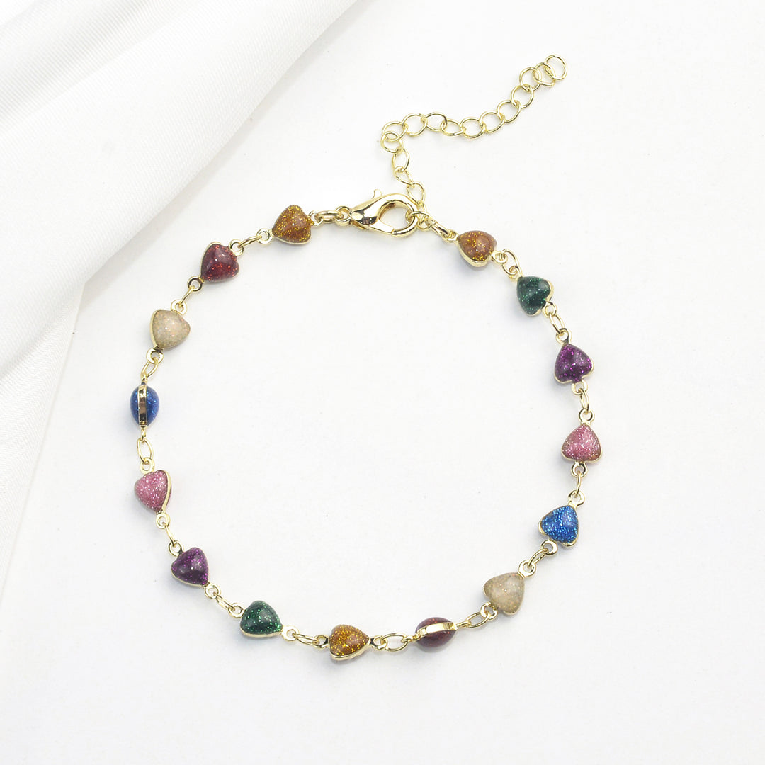 Heart-Shaped Beaded Anklet Stornfield