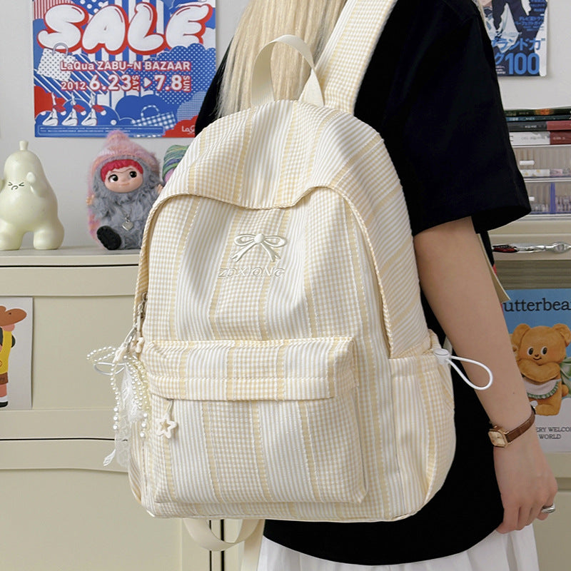 Adorable Striped Graphic Backpack Stornfield