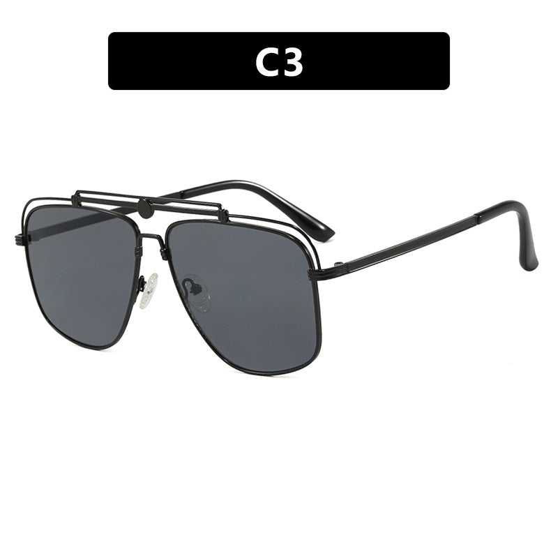 Women's elegant square sunglasses with gold accents Stornfield