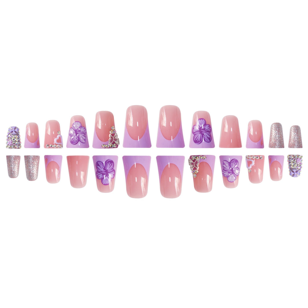 Creative Floral Acrylic Nail Art Stornfield