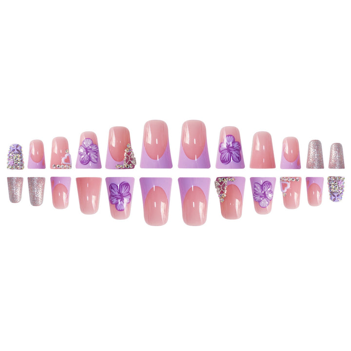 Creative Floral Acrylic Nail Art Stornfield