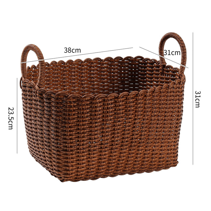 Handwoven Versatile Storage Basket with Ergonomic Handles Stornfield