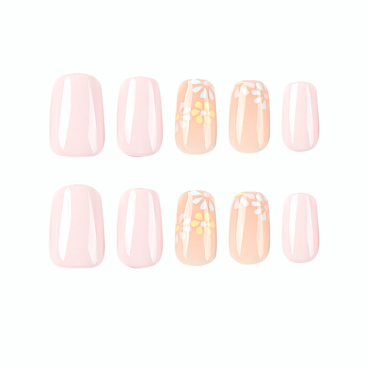 Artful nail extensions with floral decorations Stornfield
