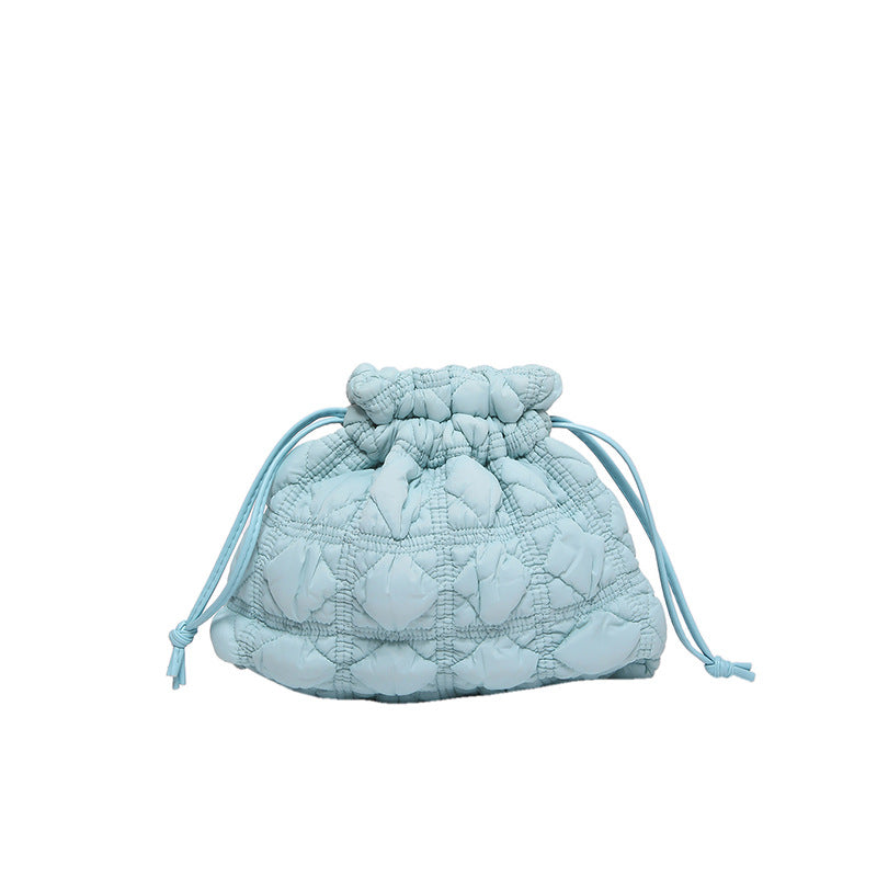 Quilted Drawstring Handbag